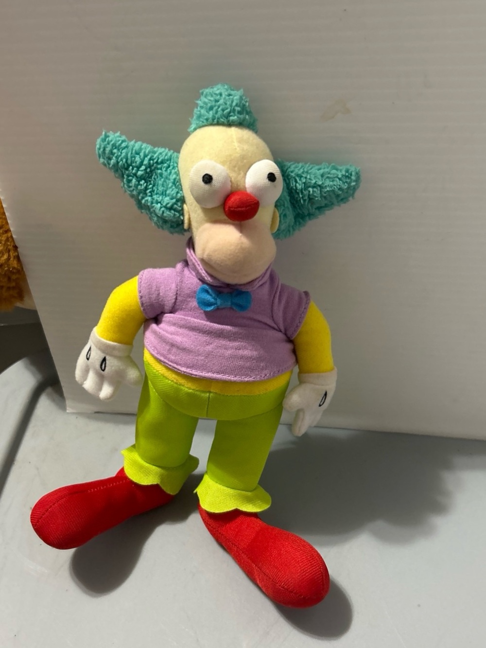 Plush Clown Stuffed Toy - Green Hair, Purple Shirt, Red Shoes